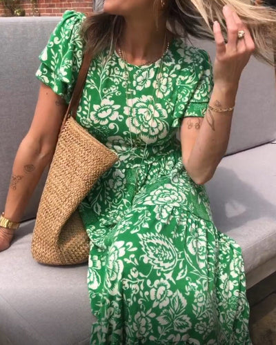 Jasmin - Short Sleeve Floral Dress