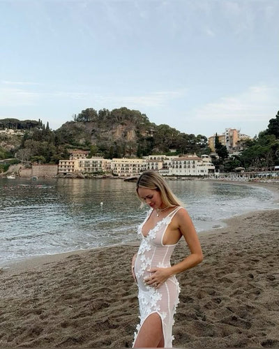 Aylee | Maternity Sleeveless Lace Waist Dress
