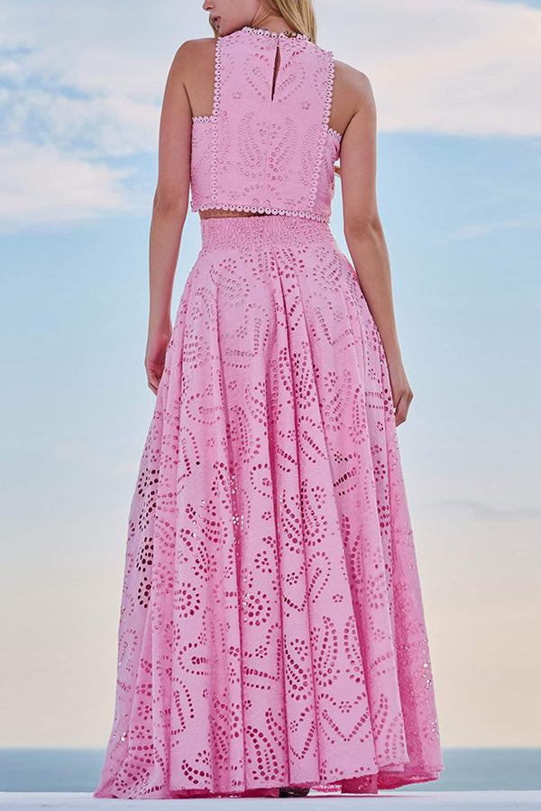 Rosanna - Sleeveless Lace Two-Piece Set