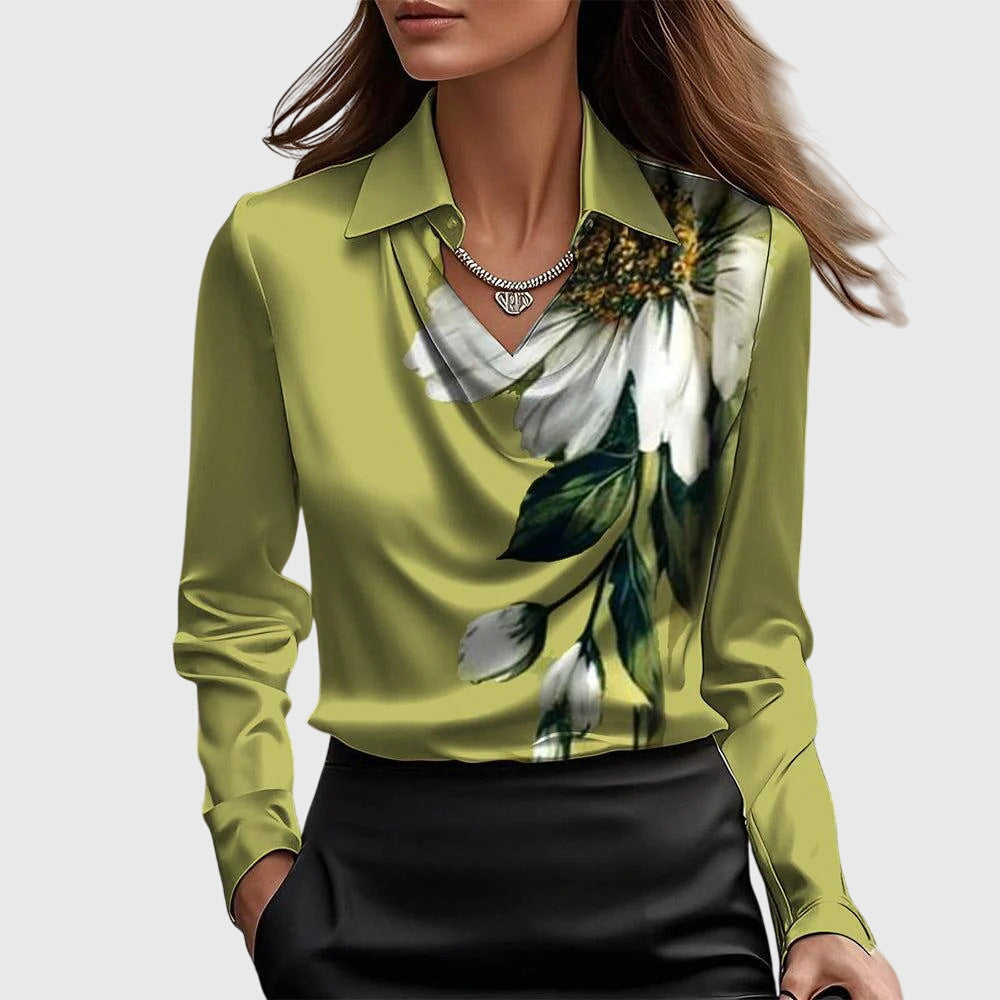 Nola | Satin-sheen blouse