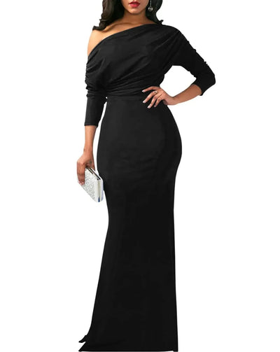 Celestia | Elegant Off-Shoulder Evening Gown