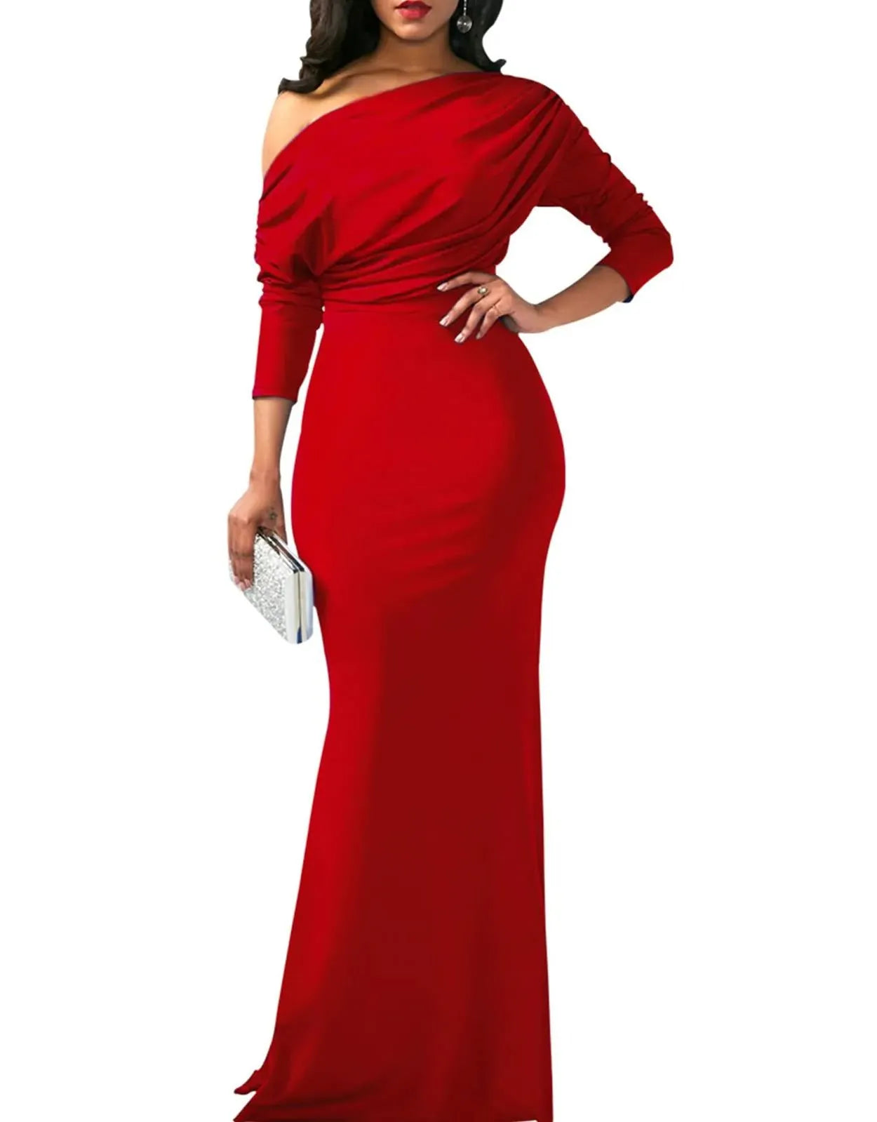 Celestia | Elegant Off-Shoulder Evening Gown