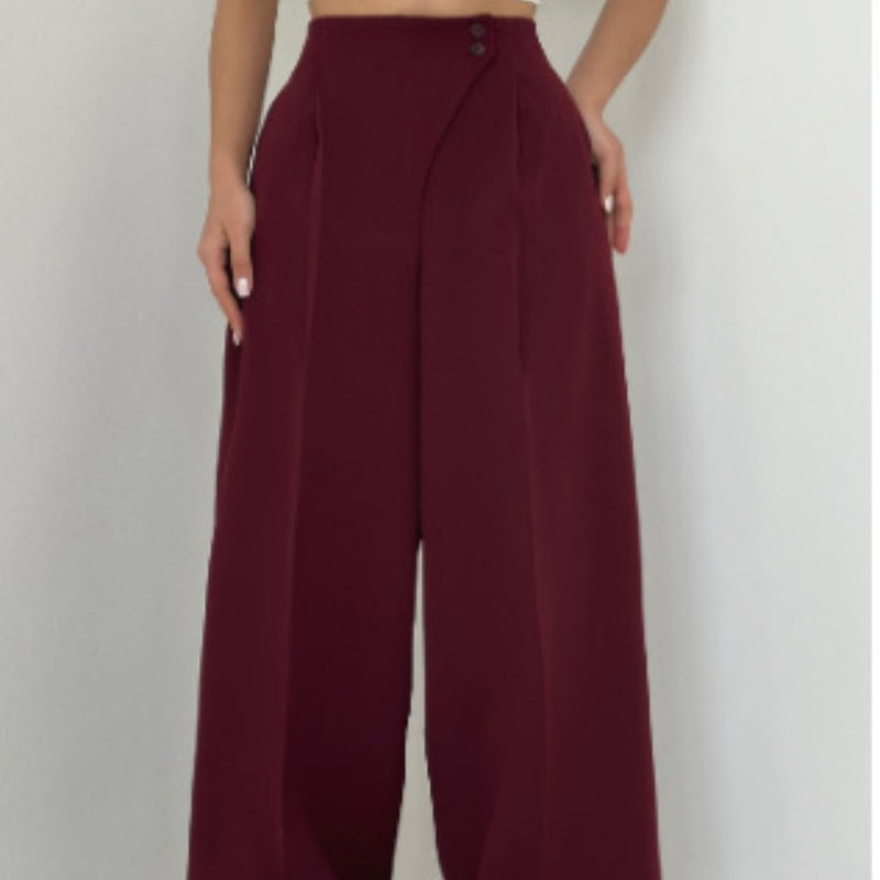 Fashionable, casual and versatile straight-leg trousers